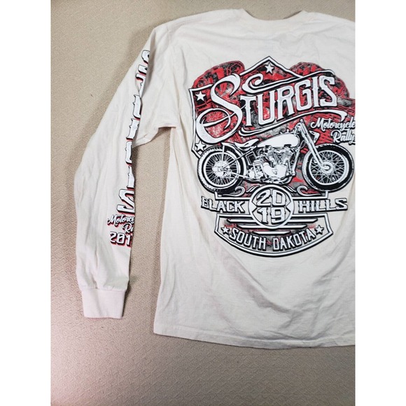 Fruit Of The Loom Shirt Mens Medium White Sturgis Motorcycle Rally South Dakota - Picture 4 of 13